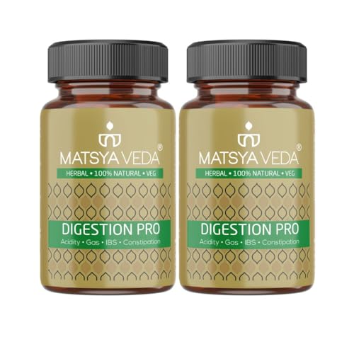 Image of MatsyaVeda Herbals: Digestion Pro | Ayurvedic Supplement for Digestion, Acidity, Constipation & Gas | 120 Veg Capsules | Pack Of 2