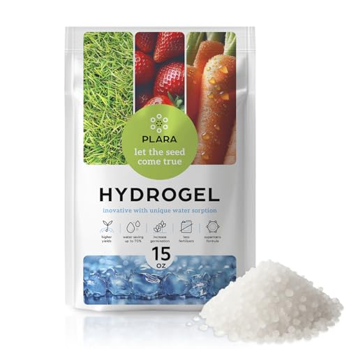 Plara Water Storing Gel 15oz | Moisture Control for Soil | Non-Toxic Water Beads for Slow Release Water | Eco-Friendly Water Gel Crystals for Plants | Water Retention Gel