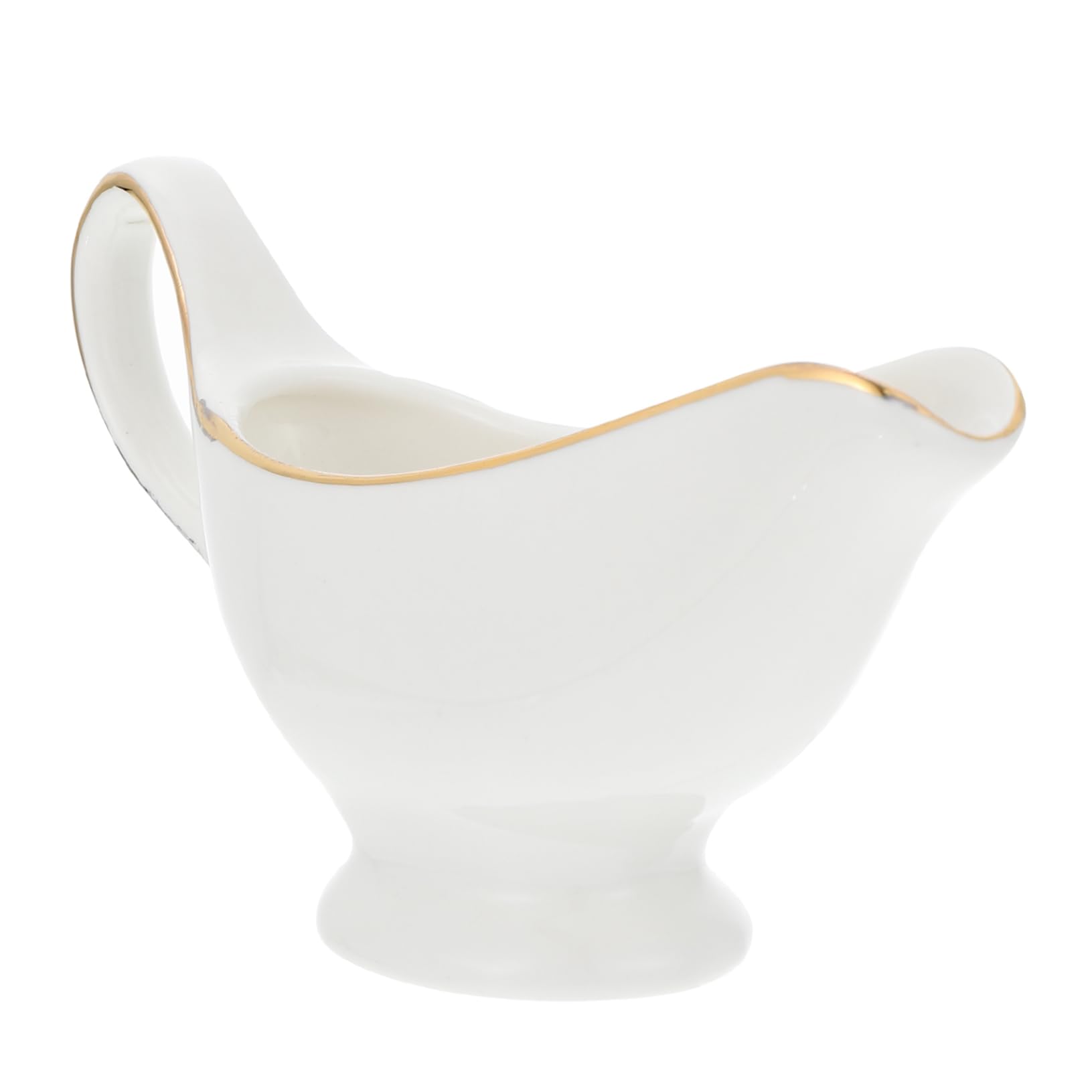 COLLBATH Ceramic Sauce Bucket Milk Frother Cup Holiday Gravy Boat Sauce Jugs Cream Container Pour Gravy Sauce Bowl Seasoning Dish Porcelain Sauce Boat Syrup Server Sauce Cups White Ceramics