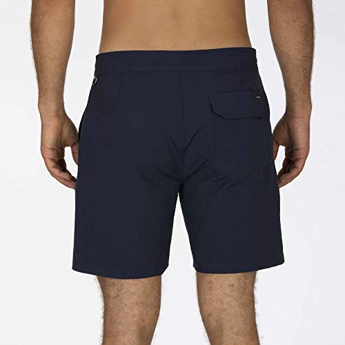 Hurley Men's Beachside Ripper Hybrid 18" Swim Walk Short, Obsidian, 28 #TOP1