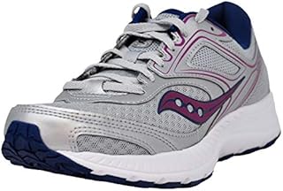 Saucony Women's VERSAFOAM Cohesion 12 Grey/Navy/Purple Road Running Shoe 9 Medium US
