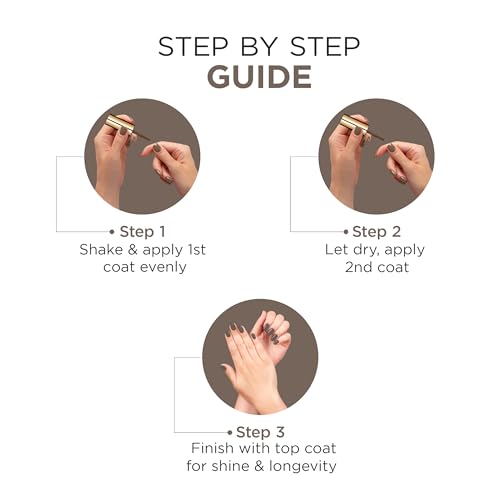 Image of Oshea Herbals Matte & Chip Resistant Nail Polish | Long Lasting with Flawless Finish (20 Chocolate Tan) 10ml