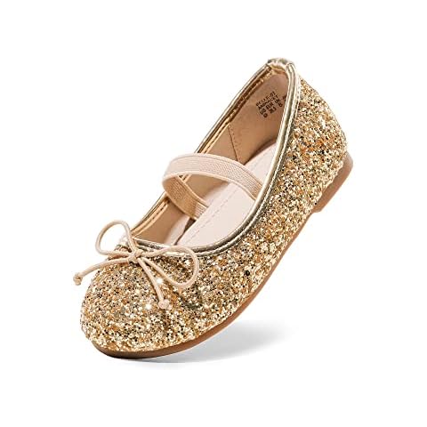 DREAM PAIRS Glitter Bow Ballet Flats for Girls Cover