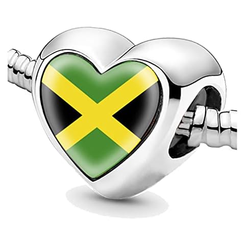 Bon4azuré Jamaica Flag Charm Beads for Bracelets Cover