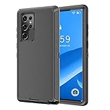 SZFIRSTEY Case for Galaxy S22 Ultra, Drop Protection Rugged Shockproof Military Protective Bumper Phone Cover Armor Heavy Duty for Samsung Galaxy S22 Ultra (Black)