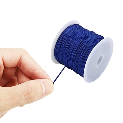 0.8Mm Nylon Cord, Nylon Beading String Knotting Cord, Thread Chinese Knot Macrame Rat-Tail Bracelet Braided String (Bule) #TOP5