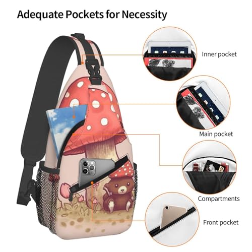 Bolso pequeño tipo sling para pecho unisex miniatura 4