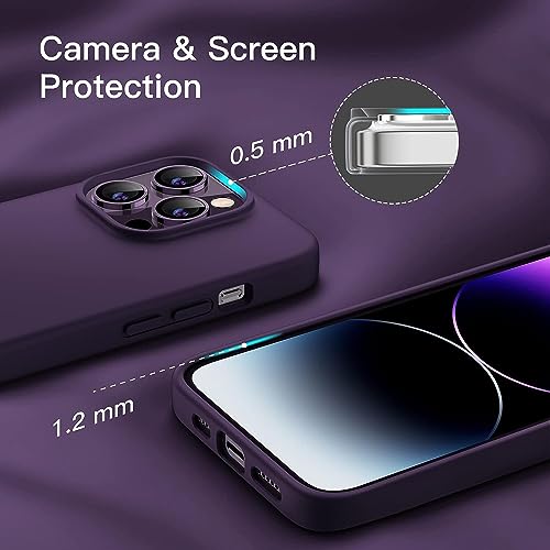 Image of ExpressB for iPhone 15 Pro Max Case Cover Matte Finish | Slim Fit Silicone Soft Matte Back Case for iPhone 15 Pro Max - Purple