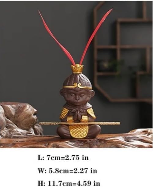 Estatua de Mono Rey hecha a mano de 4.6 pulgadas miniatura 3
