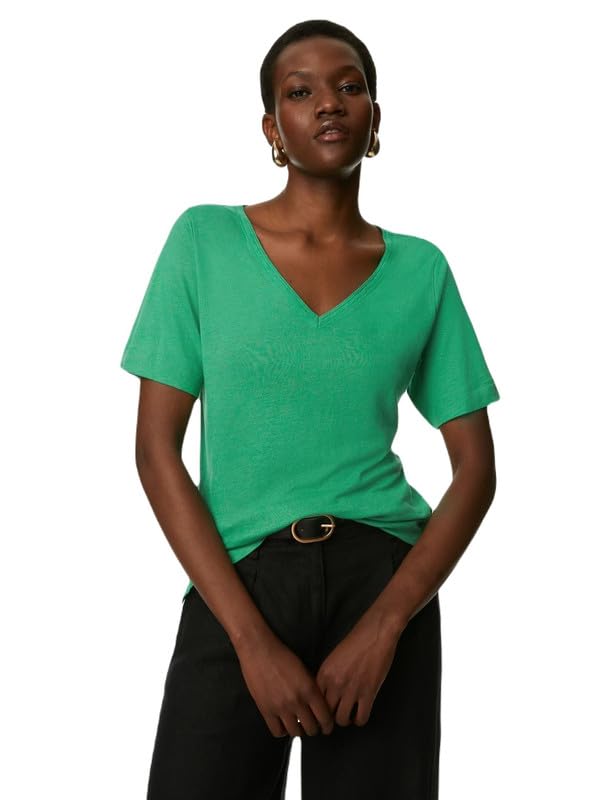 marks & spencer Women's Polyester Regular Fit Short Sleeve Top-picture-15
