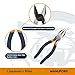 MANUFORE 3-Piece Household Pliers Set, 6 Inch Long Needle Nose,7 Inch lineman, 6 Inch diagonal pliers, Multi-Purpose Hand Tools for DIY and Home Use