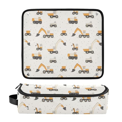Bolsa de viaje resistente al calor para herramientas de cuidado del cabello Trucks Bulldozers Marble Hair Tools miniatura 3