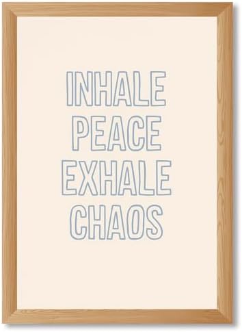 From Chaos to Calm: Wall Art That Brings Peace to Busy Days Inhale Peace Exhale Chaos Canvas Art Print Minimalist Aesthetic W...