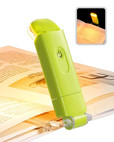 Image of DEWENWILS Amber Book Light for Reading, USB Rechargeable, 3 Brightness Levels, Blue Light Blocking, Kids & Adults (Green)