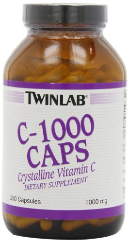 Twinlab C-1000 Caps, 1000mg, 250 Capsules (Pack of 2)