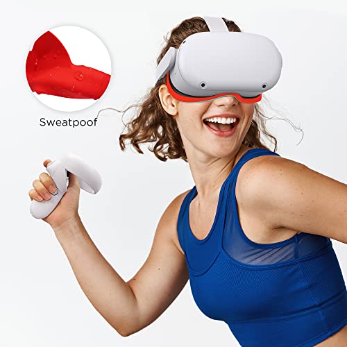 KIWI design Silicone Face Cover Pad with Lens Protector, Replacement Accessories Compatible with Quest 2