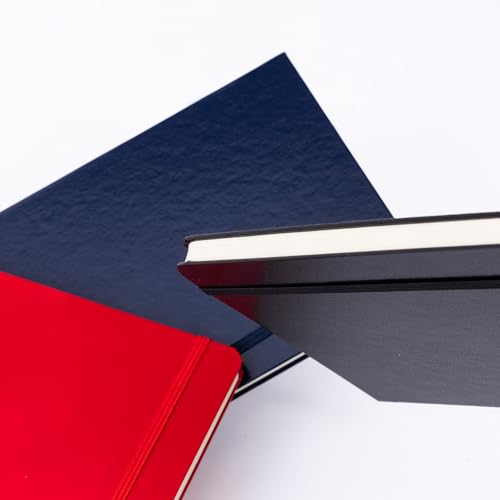 Carnet ligné evelay lot de 3 cahier écriture rigide pour bloc-notes