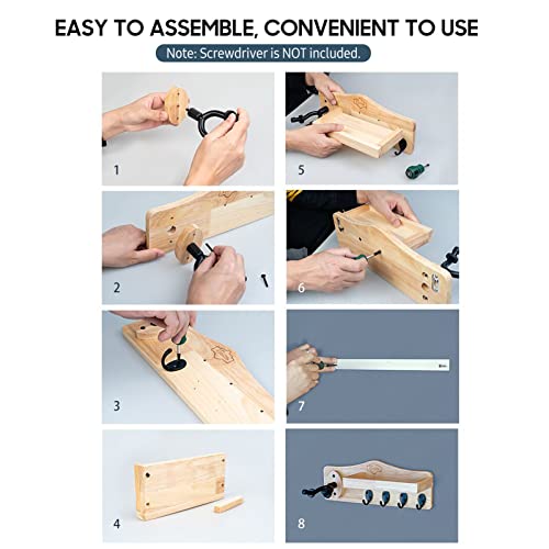HUIOP GGS-09 Support de guitare mural multifonction Kit de bricolage Étagère de suspension murale en bois avec 4… - Les Beatles, Paul McCartney, John Lennon, RIngo Starr, George Harrison HUIOP GGS-09 Support de guitare mural multifonction Kit de bricolage Étagère de suspension murale en bois avec 4… – Image 4