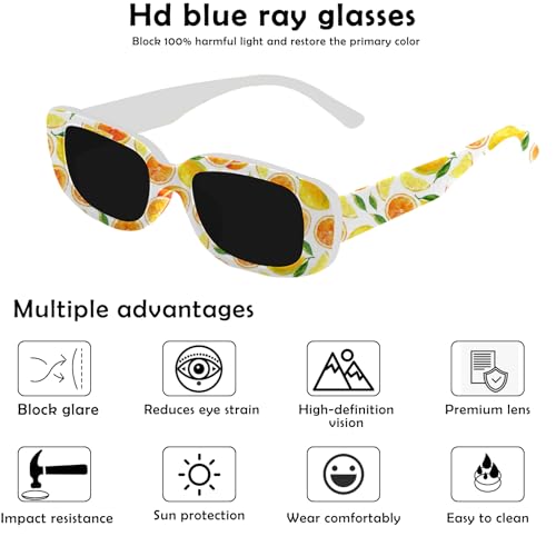 Rectangle Sunglasses for Women Cute Trendy Retro Fashion Sunglasses with UV Protection Suitable for Woman,Men,Girls4