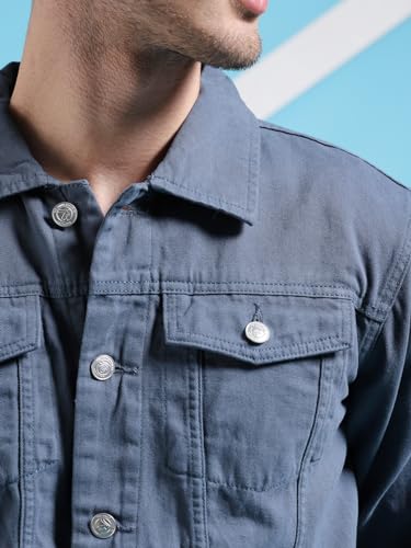 Image of The Indian Garage Co Men Slim Fit NA Trucker Jacket