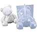 liuxingran 1PC DIY 3D Bear Silicone Mould Aromatherapy Gypsum Silicone Mould Cake Mould Chocolate Mould Candy Mould Baking Mould