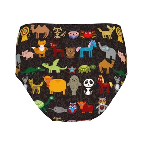 Funny Cartoon Animals Character Girls' Underwear Soft Cotton Little Girls Panties Comfort Briefs2