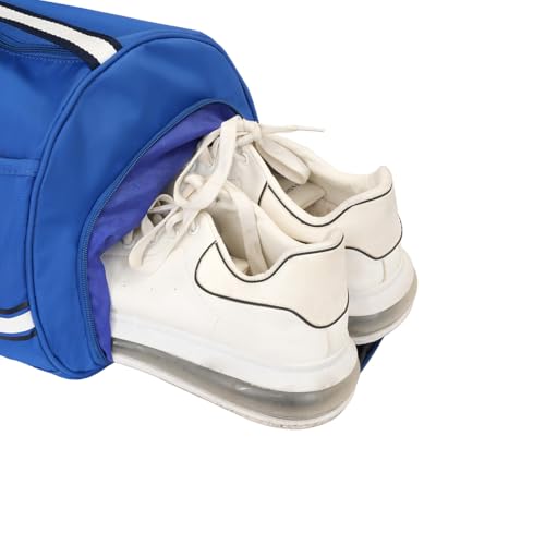Image of United Colors of Benetton Crusader 32L Duffle Bag - Blue | Water-Resistant | Gym Bag with Adjustable Shoulder Strap & 1-Year Warranty