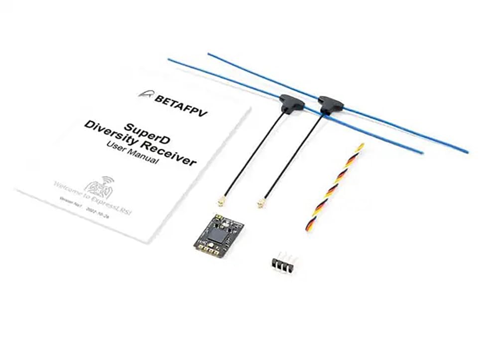 SPARKHOBBY BETA FPV SuperD ELRS 2.4GHz / 915MHz Diversity Double Channel Receiver CRSF Protoco for RC FPV Long Range and Freestyle Drones (1PC SuperD RX 915M)