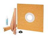 Schluter Kerdi 72 Inch x 72 Inch Shower Kit with Joint Sealant (Drain Sold Separately)