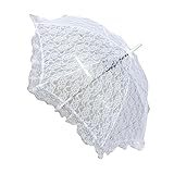 Générique Sonnenschirm aus Spitze, weiß, Durchmesser 69 cm, für Hochzeit – andere Partys