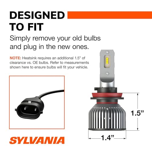 image for SYLVANIA H9 LED - Fog Lights For Cars and Trucks - Headlight Bulbs for