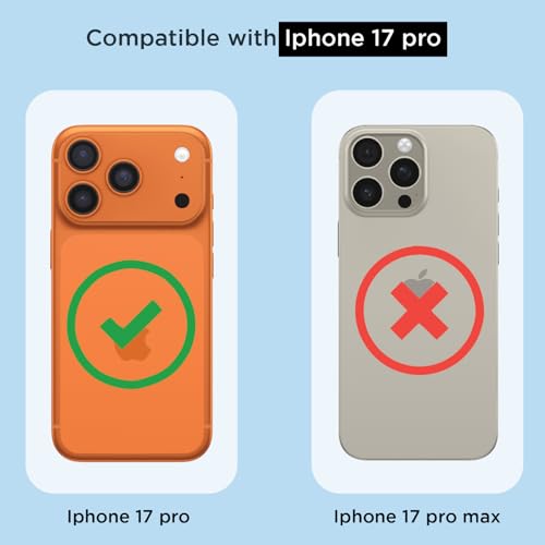 Image of Outlouders Back Cover for iPhone 17 Pro /Pro Max / 18 Pro /Pro Max | Magnetic -Safe | Transparent PC + TPU | Magnetic Support | Shockproof Protection Bumper Case (Transparent)