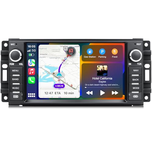 Android Car Stereo for Jeep Wrangler JK Radio Chrysler Dodge with Wireless Carplay Andriod Auto...