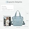 DIRRONA Mode Sac à Bandoulière en Nylon Léger Sac Bandoulière Sac Femme du Quotidien Schule Décontracté Sac Bandoulière Imperméable Multi Poches Nylon Sac pour Femmes Bleu A #5