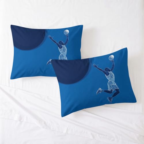 Ropa de cama azul de 155x220 cm con funda nórdica y dos fundas de almohada para cama individual 6