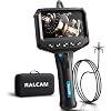 Ralcam Articulating Borescope Endoscope Camera with Light, 210 Dual-Direction Snake Camera for Automotive Inspection, 6.2mm Probe, 4.3 HD Screen, 6 Adjustable LEDs, IP67 Waterproof Semi-Rigid Cable