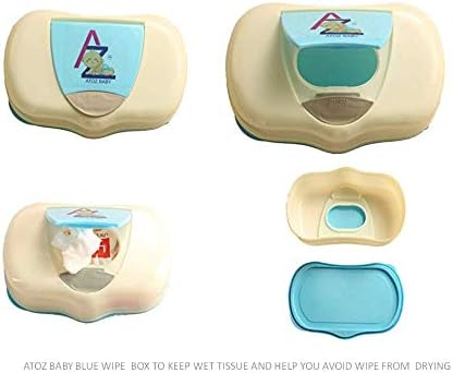 AtoZ Baby Wipe Dispenser Plastic Box (Blue)
