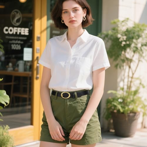 Women Leather Belts for Jeans Pants Fashion Ladies Waist Dresses Belt Gold Round Buckle3