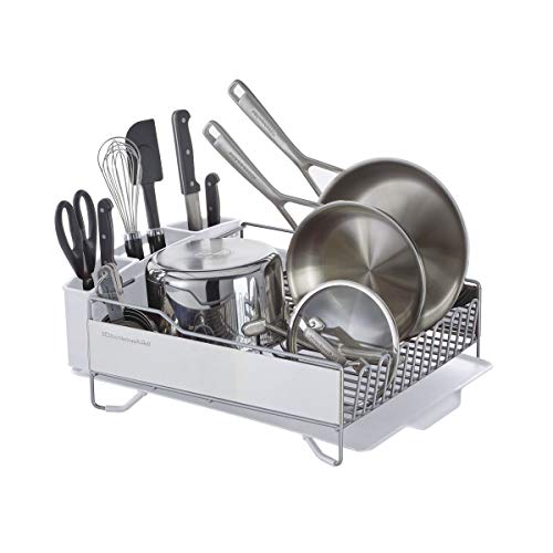 Image of Kitchenaid Stainless Steel Full Dishrack, Size, Satin White