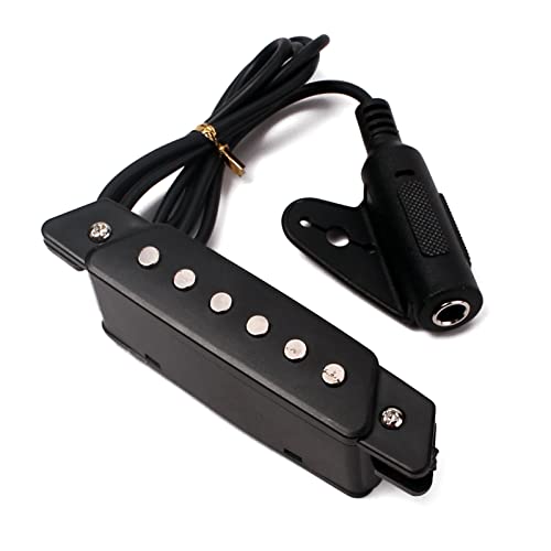 TONXX Micro de Trou de Son pour Guitare Acoustique à 6 Cordes, préampli EQ avec Broche d'extrémité de Puissance Active pour Guitare Folk, ukulélé, 1 pièce