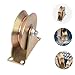 STOBAZA 4 Inch V-Shaped Bracket Pulley Lifting Wire Rope Pulley Block Cable for Industry