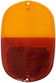 Tail Light Lens, for Type 2 Bus 62-71, Amber/Red Each, Compatible with Dune Buggy