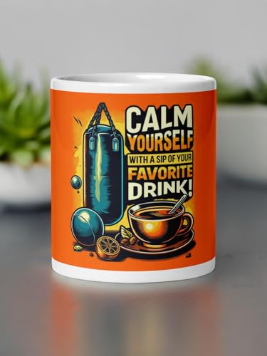 Image of Better Gift Flowers Calm Yourself with Coffee Mug, Round Shaped Multicolor Themed Coffee Mugs, Mug for Gifting, Gifting Items for Family, Friends & Closed Ones