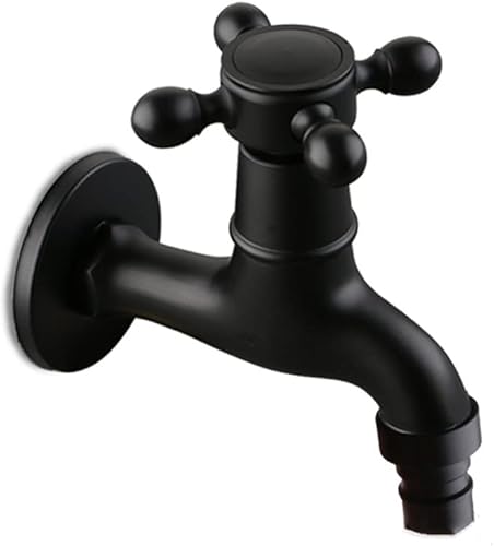 Grifo de lavabo de baño montado en la pared de 3 pulgadas, mopa de latón, grifo de agua fría, bronce aceitado