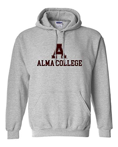 CreateMyTee | A Alma College Stacked One Color Hooded Sweatshirt |