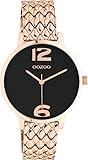 OOZOO Timepieces Damen Uhr - Armbanduhr Damen mit 15mm breites Metallarmband | Hochwertige Uhr für Frauen - Edle Analog Damenuhr in rund C11024