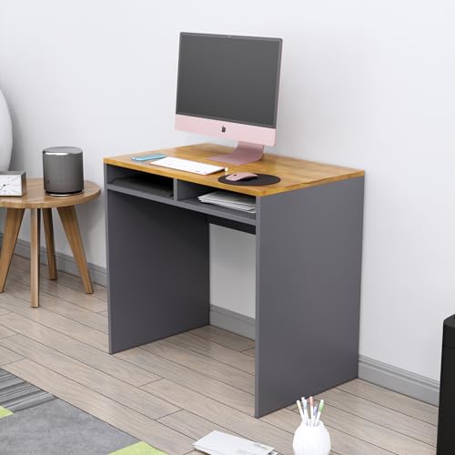 Image of Bniture Wooden Study Table for Home | Engineered Wood Laptop Study Table | Multi Purpose Office Desk for Laptop, Computer, Writing | Table for Study, Workstation Home & Office, Slate Grey & Giant Wood