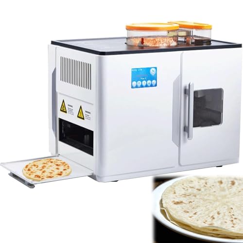 KRYANFEN Máquina Automática Chapati Maker, Máquina Eléctrica Roti Maker, 1800W Potencia, Frecuencia Nominal 50-60Hz, para Cantina Y Uso Comercial, Hacer Dosa, Panqueque