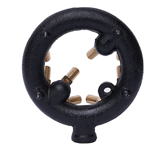 TFCFL 10/20/23/32 Tips Natural Gas Jet Burner, Round Shape Nozzle Jet Cast Iron Body with Brass Tips for Chinese Wok Range Grilling Stir Fry – Bild 9