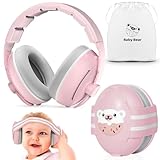 Baby Gehörschutz 0-3 Jahre,2-in-1 Baby Kopfhörer Lärmschutz 24dB,Gehörschutz für Kinder,Neugeboren Ohrenschützer mit Geräuschunterdrückung & Verstellbares Kopfband und Aktive Familien Unterwegs
